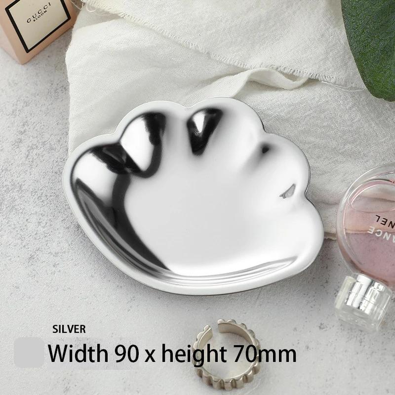 Modern Simple Stainless Steel Metal Water Drop Multi-shape Snack Tray Storage Jewelry Storage Metal Decoration Storage Organizer