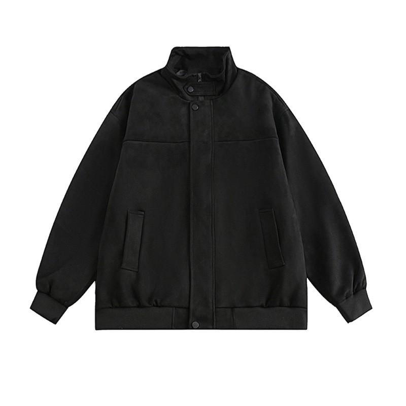 Womens Oversized Streetwear Embroidered Baseball Jacket Hip Hop Loose Fit Moto Style