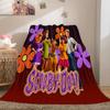 Filme de animação de aventura comédia de fantasia de Halloween Scooby-Doo cobertor macio decoração de casa para cochilo quatro estações quente cobertor Sherpa U10