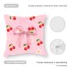 Beautiful Pink Bow Cherry Cushion Cover Anti-Dustmite Pillowcase Invisible Zipper Silky Short Plush Sofa Cushion Cover