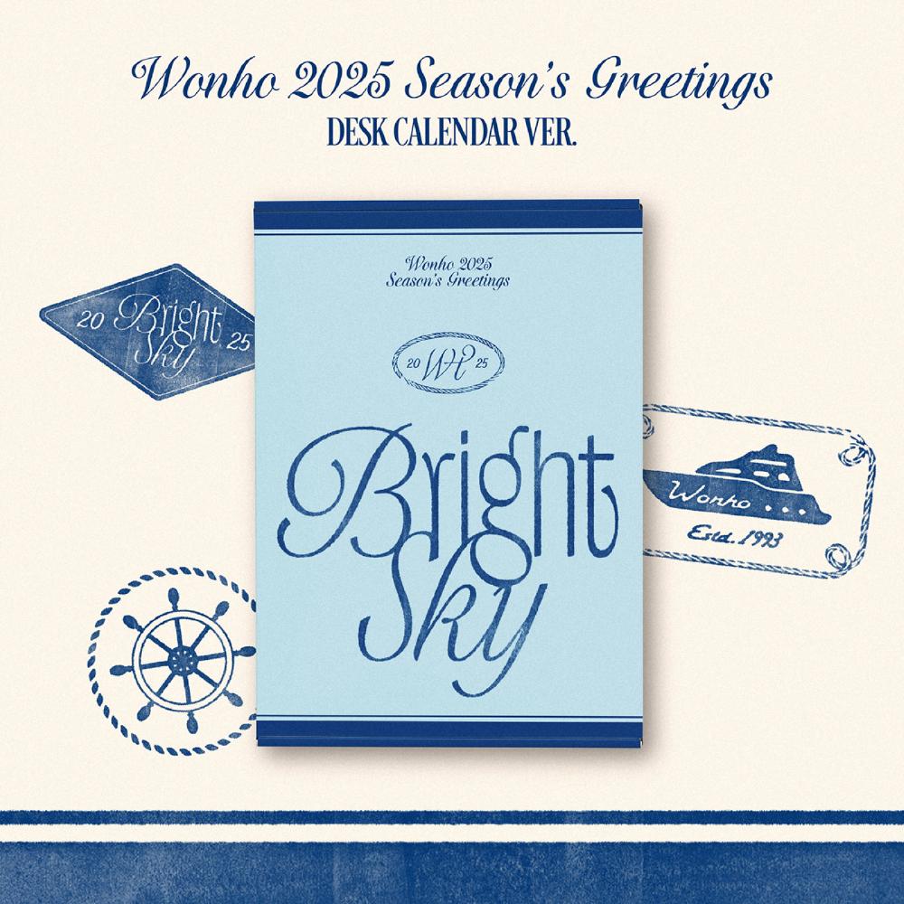 

Предварительный заказ календаря Wonho 2025 Season s Greetings Bright Sky Desk Calendar ver. и почта