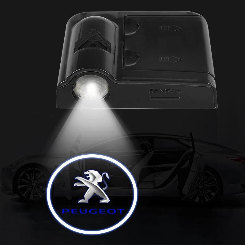 

Car Sticker 2025 Hot 2/4pcs LED Car door universal projector high-definition welcome lights For Peugeot 108 406 407 408 206 207