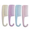 Custom Logo Strong Quality Eco-friendly Biodegradable Hair Styling Tool Wide Tooth Hair Comb Colourful Detangling Hair Brush