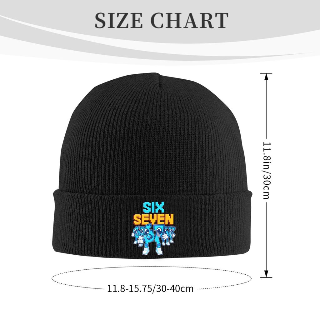 Steal a Brainrot Six Seven 67 Italienischer Brainrot Gaming Hut Herbst Winter Skullies Beanies Baggy Mützen Unisex Acryl Mütze