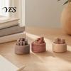 Fireless Fragrance Diffuser Wooden Essential Oil Diffuser, Beech Wood Aromatherapy Small Round for Home Offices Cars Yoga Rooms Black Walnut
