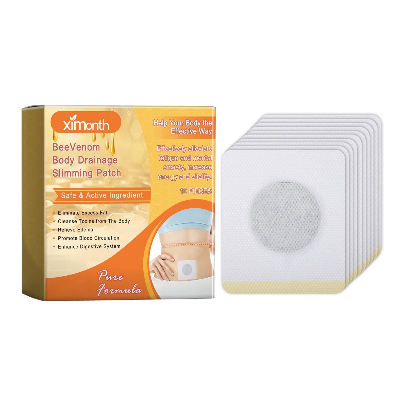 

Пластырь с пчелой, пластырь для коррекции фигуры, лимфодренажный пластырь с пчелой, дренажный пластырь с пчелой для мужчин и женщин, 10 шт. One Size белый