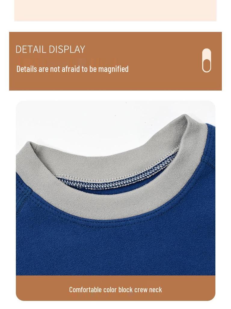 2025 Kids' Warm Double-Sided Brushed Autumn/Winter Pajama Set for Boys & Girls