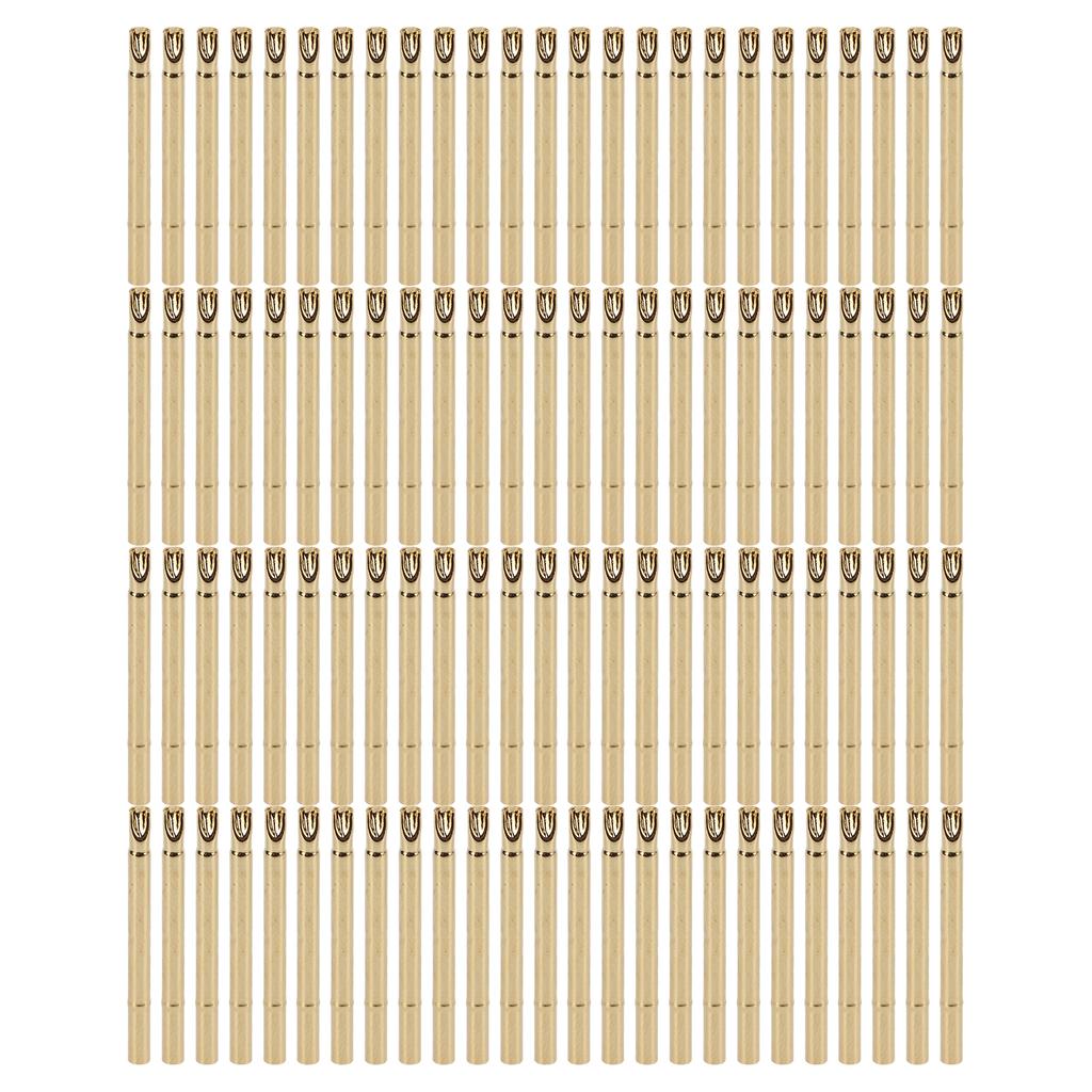 100Pcs Spring Test Probe Sleeve Brass 2.4mm Accessory Set Kit for P125 Series Pin R125‑4S