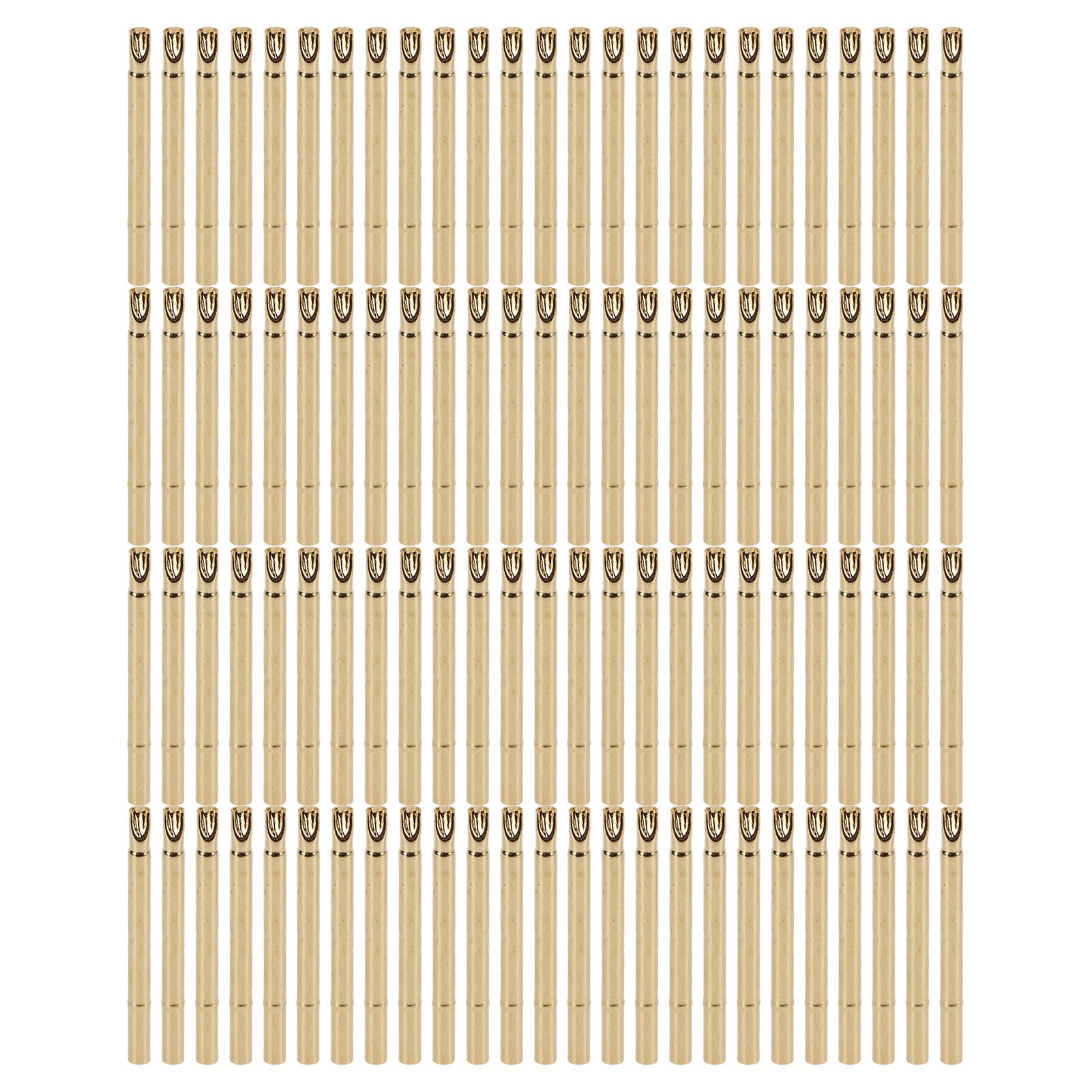 

100Pcs Spring Test Probe Sleeve Brass 2.4mm Accessory Set Kit for P125 Series Pin R1254S