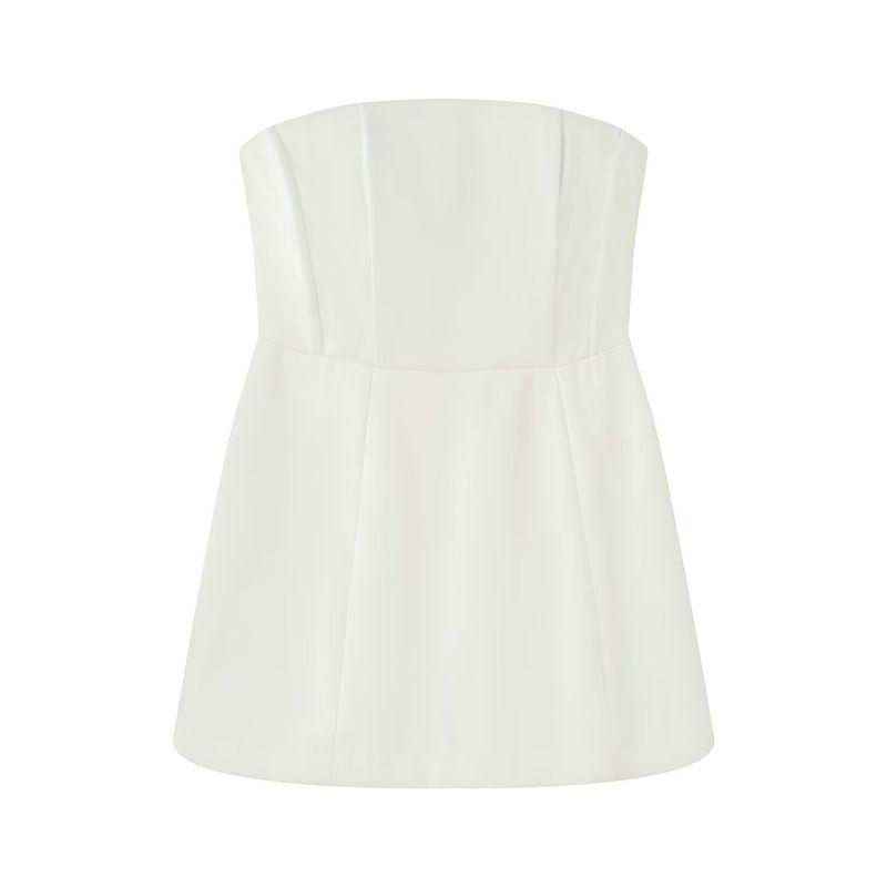 Summer Fall Romantic Socialite Senior Sexy Temperament Waist Hugging Tube Top Top + Lace Pure Desire Skirt Two-piece Set