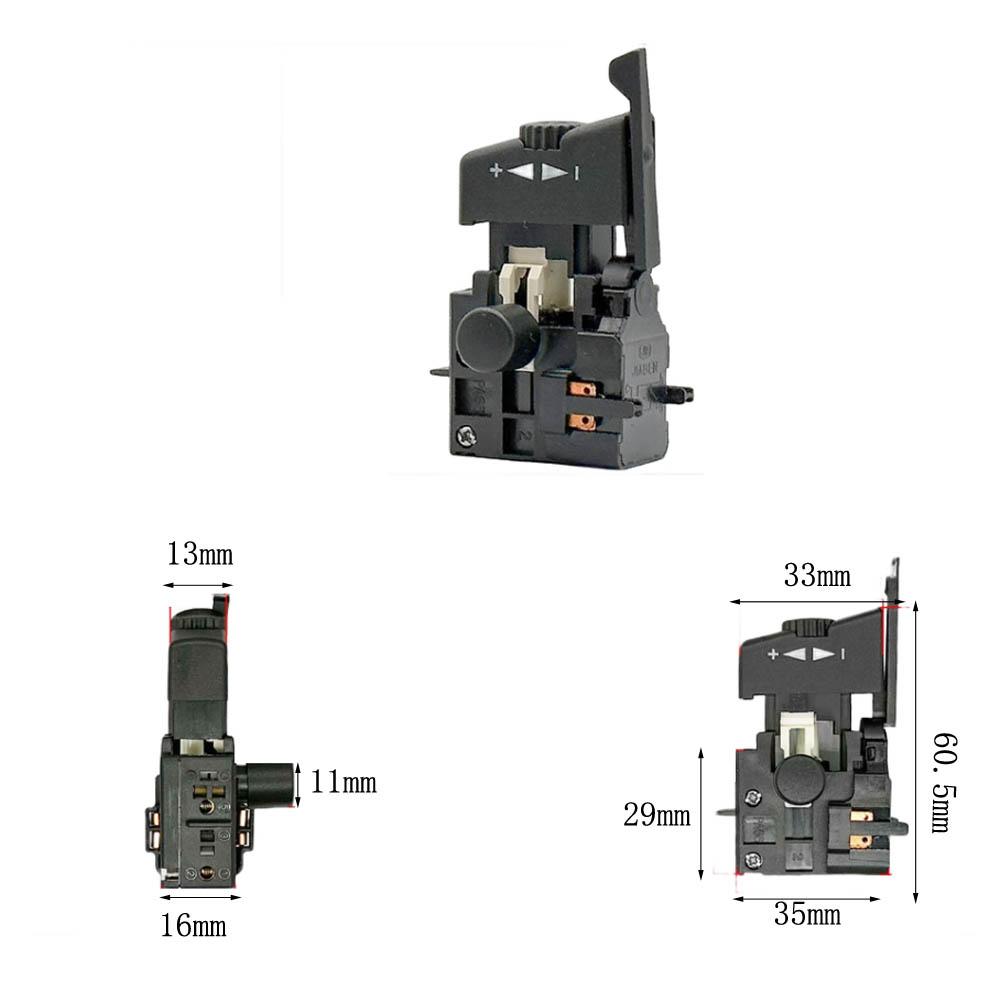 10mm Power Compatible Drill Switch for Electric Hand Drills Featuring Reversible Rotation and Variable Speed Control