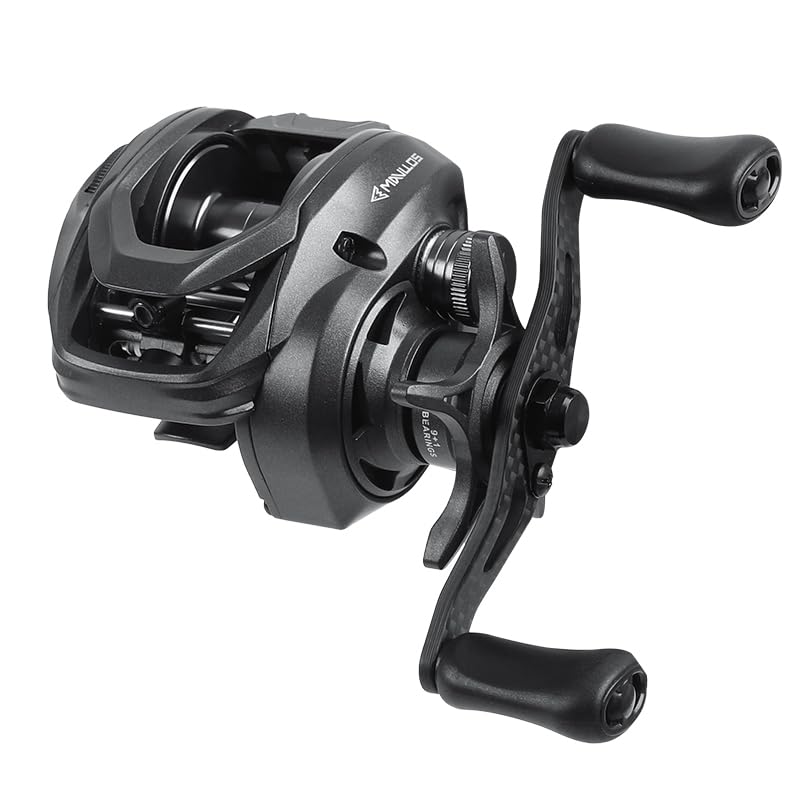 Mavllos Resolute Ultralight Baitcasting Lure Capacity Carbon 20 Levels of Braking Magnetic Reel, 7.11 Ratio, 9+1 Bearings, 2-22g, Frame, 4kg, Force,