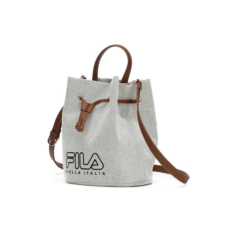 FILA Casual Fashion Versatile PU Crossbody Bag Handheld Small Tote Women bags Khaki F13W227170F-LK