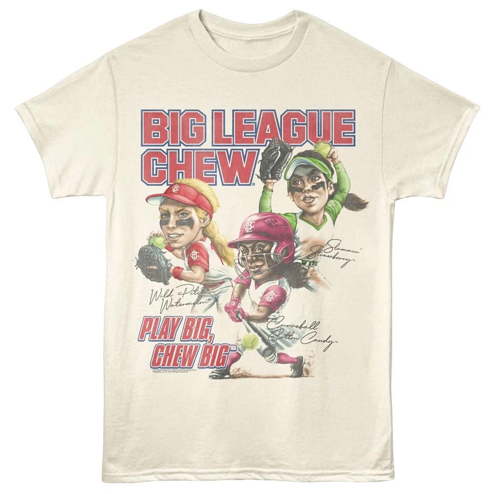 Big League Chew SoftBall Strawberry Watermelon Cotton Candy Flavor Men s T shirt 4XL