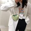 Strawberry Print Red Leather Crossbody Bag Gold Studs Chain Strap Lovely Mini Shoulder Purse for Girls Party Gift