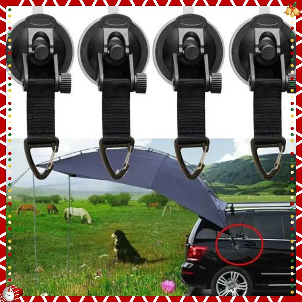 4 stk Biltelt Sugekopper Spenne Side Rund/Trekantet Markise Ankere Utendørs Camping Telt Sucker Anker Sikringskrok