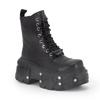 Punk Style Women Boots Lace-up Heel Height Platform Shoes Woman Gothic Ankle Rock Boots Metal Decor Man And Woman Sneakers