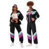 Roupas anos 80 retro disco hip hop blazer conjunto de calça masculino e feminino adulto roupas de dança