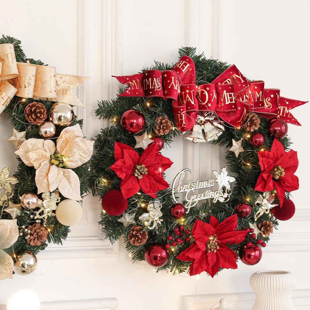 New Enchanted Luminous Christmas Wreath - Window & Door Decoration