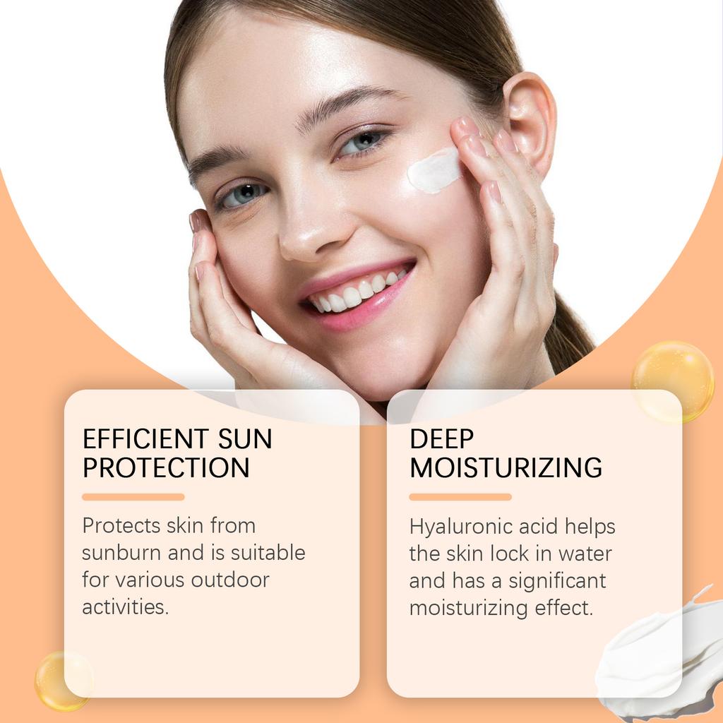 Crema Solar Protectora Spf 60+ Protección UV de Larga Duración Bloqueador Solar Facial Loción Aislante Refrescante Hidratante Productos para el Cuidado de la Piel
