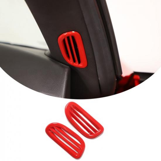 ABS Red A-Pillar Air Vent AC Outlet Cover Trim For Corvette C6 2005-13