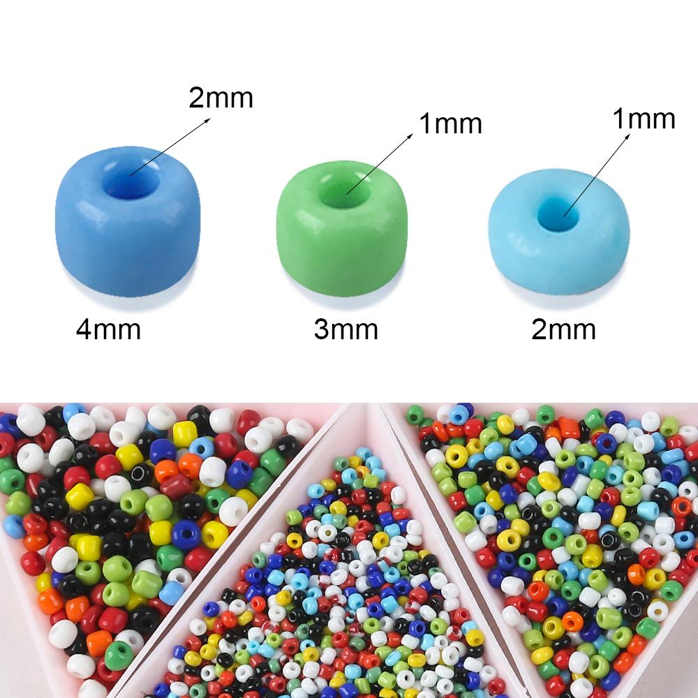 2/3/4 Mm Solid Color Glass Rice Beads Beaded Diy Handmade Necklace Bracelet Beaded Loose Beads Jewelry Accessories Material