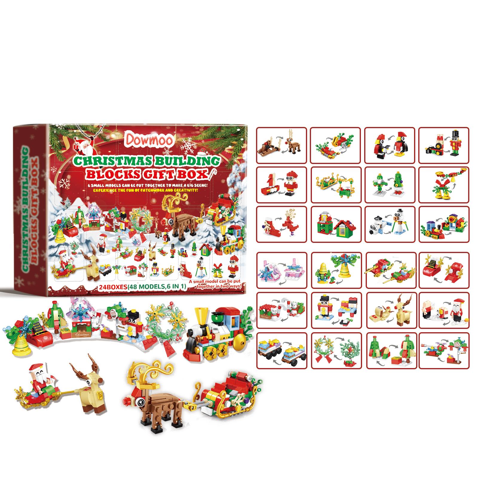 

Christmas Series Building Blocks Gift Box for Kids 24Days Christmas Advent Calendar DIY Nutcracker Santa Claus Bricks Model default
