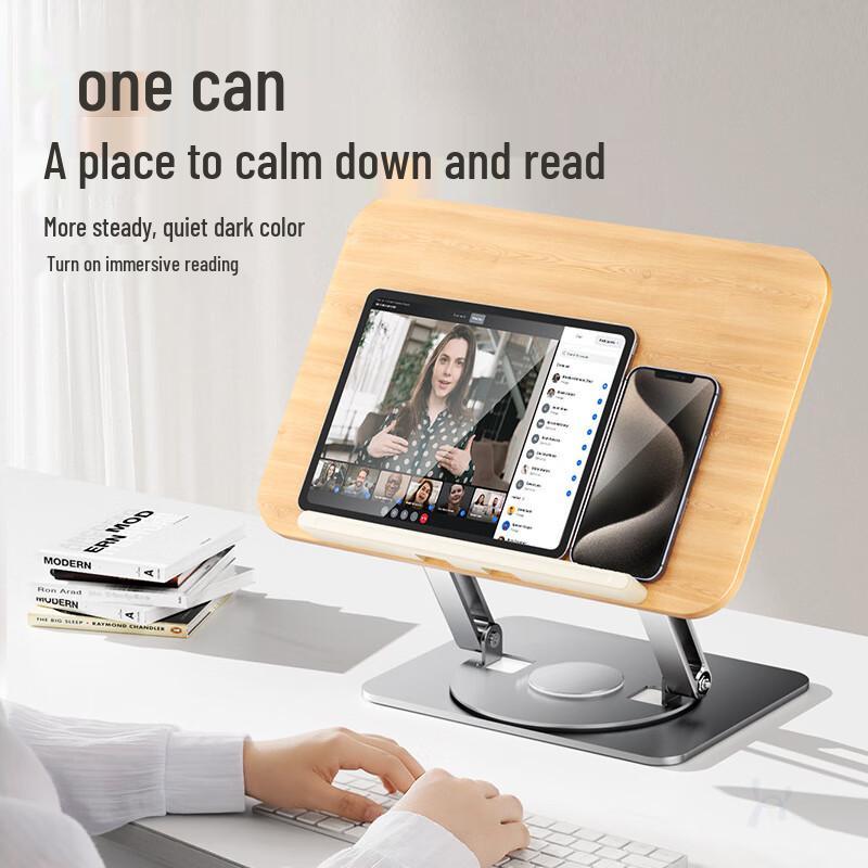 Otočný dřevěný stolní stojan na čtení Chang Baosen