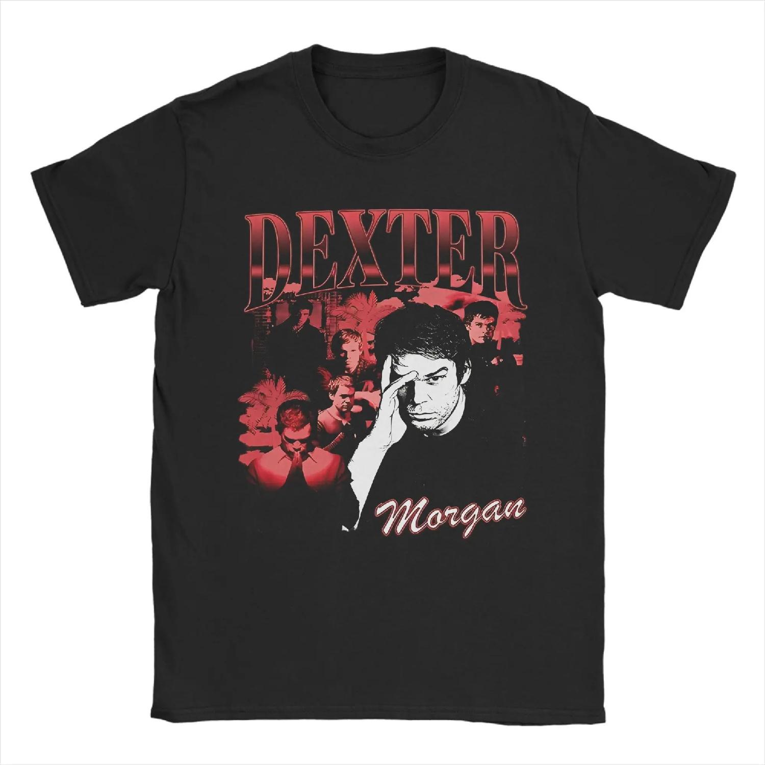 

Футболка з персонажем Декстер Морган Літня Кримінальна ТВ-драма Футболки Чоловічі Бавовняні З Круглим Вирізом Оверсайз Одяг З Коротким Рукавом Вуличний Стиль Топи XXXXXL
