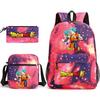 Dragon Ball Super Z Printed Backpack 3-Piece Set Casual Outdoor School Bag 3-Piece Set