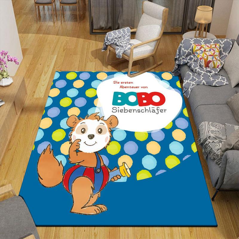 Bobo Home Sofa Decoration for Living Room & Bedroom, Non‑Slip Play Flannel Floor Mat for Game Room