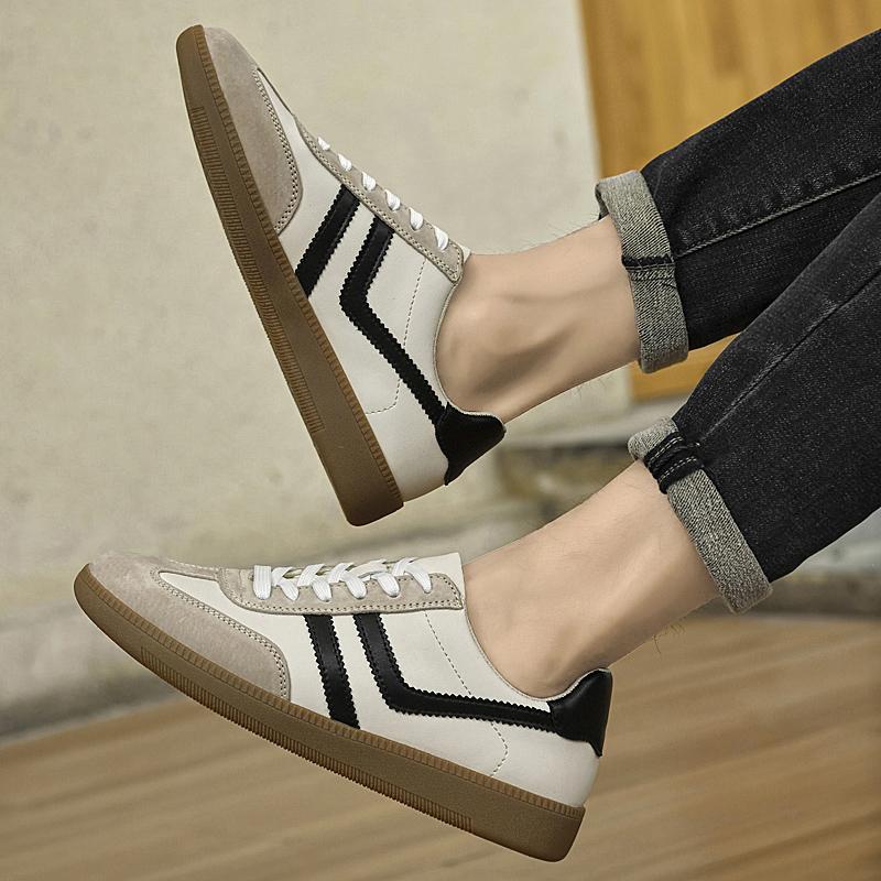 Fashion Genuine Leather Men Casual Shoes All-match Mens Sneakers High Quality Skate Shoes Men Stylish Men's Walking Shoes Classic Flats