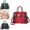 Fashionable Pu Crocodile Texture Shoulder Bag With Spacious Design For Women