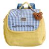 Li Shen Kids Quilted Bear Plaid Backpack