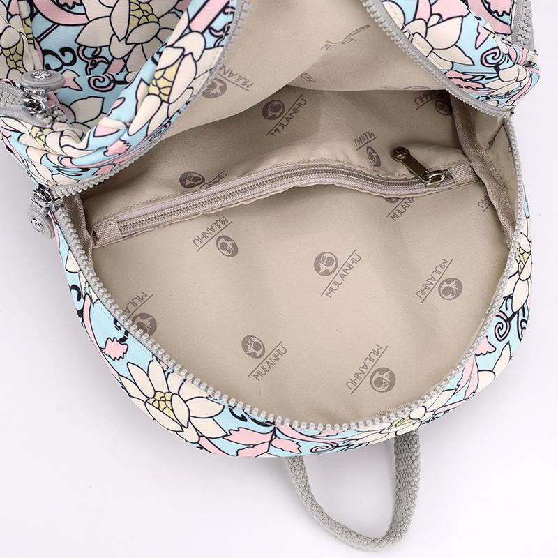 Printed Backpack Large Capacity Nylon Travel Bag Women's Backpack