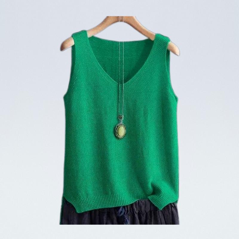 

Модный жилет большого размера из ледяного шелка с подтяжками, женская трикотажная рубашка с V-образным вырезом, топ без рукавов, элегантные однотонные свободные повседневные простые рубашки 5XL зелёный