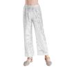 Kids Girls Glittery Dance Pants Elastic Waist Loose Fit Sequins for Party and School Shows