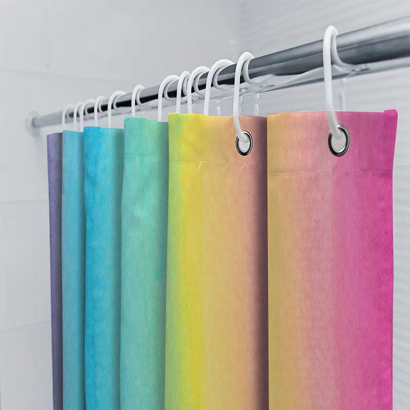 Colorful Shower Curtain Set Waterproof Bathroom Decor Waterproof Privacy Protection