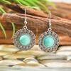 Böhmische ethnische Ohrringe Türkis geometrische hohle Fransenohrringe Ohrringe Frauen