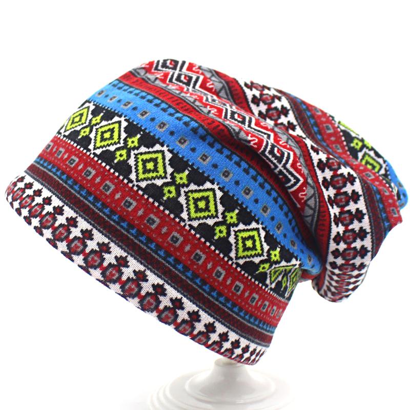 

Дышащая теплая шапка унисекс, шапка в полоску с принтом, шапка с черепом, повязка на голову в стиле бохо синий