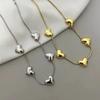 Stylish And Simple Multi-Love Necklace Gold And Silver Light Luxury Collarbone Chain Women'S Jewelry
