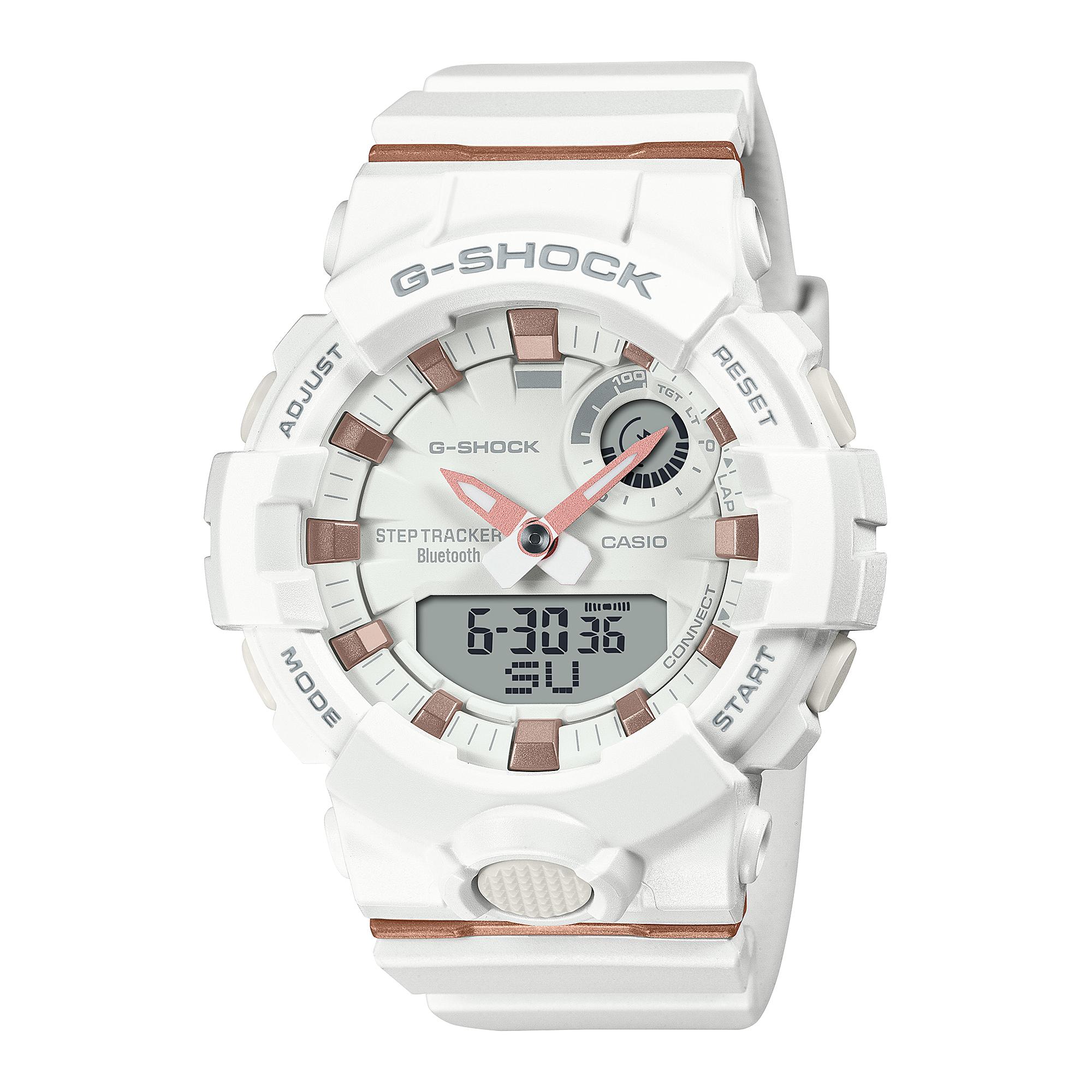 

Casio Men s Resin 200M Water Resistant Digital Shock Resistant Quartz Watch GMA-B800-7A белый