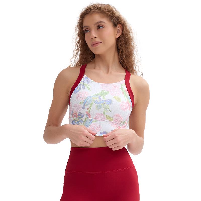Women's Seamless Yoga Vest with Padded Beautiful Back Square Neck Tank Top 