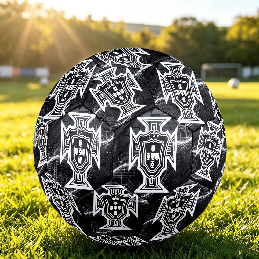 Portugal Fußball Bedruckter Größe 5 Fußball Ball Verschleißfest Standard Erwachsenen Trainingsfußball Fan Geschenk für Indoor Outdoor Spiel Sport
