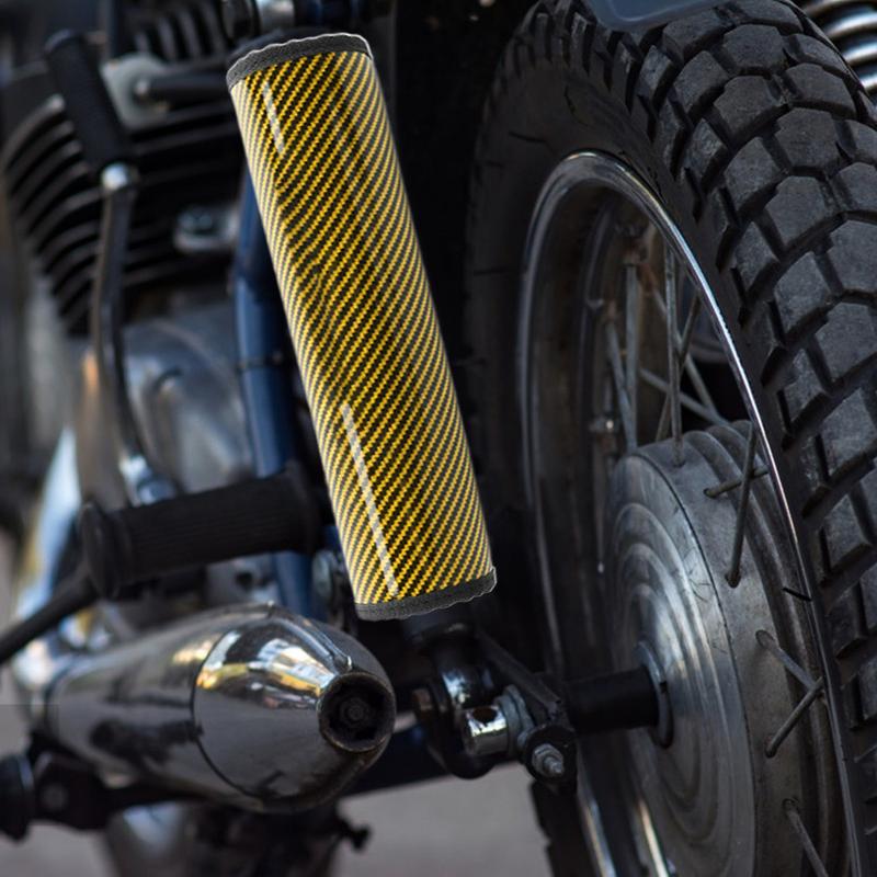 Motorrad Gabelmanschetten Wasserdicht Staubdicht Kohlefaser Vorderradgabel Einstellbar Motorrad Schutzstange Schutz Gamaschen Schutz