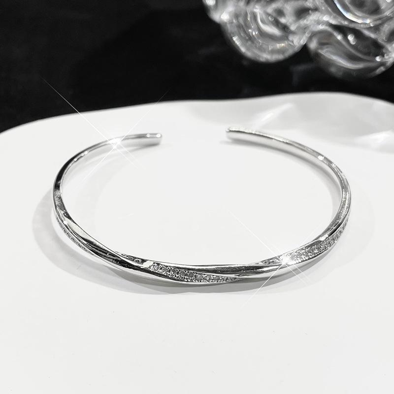 Enamel Dripping Oil Love Open Bracelet French Irregular Light Luxury High-End Sense Personalized Fashion Bracelet