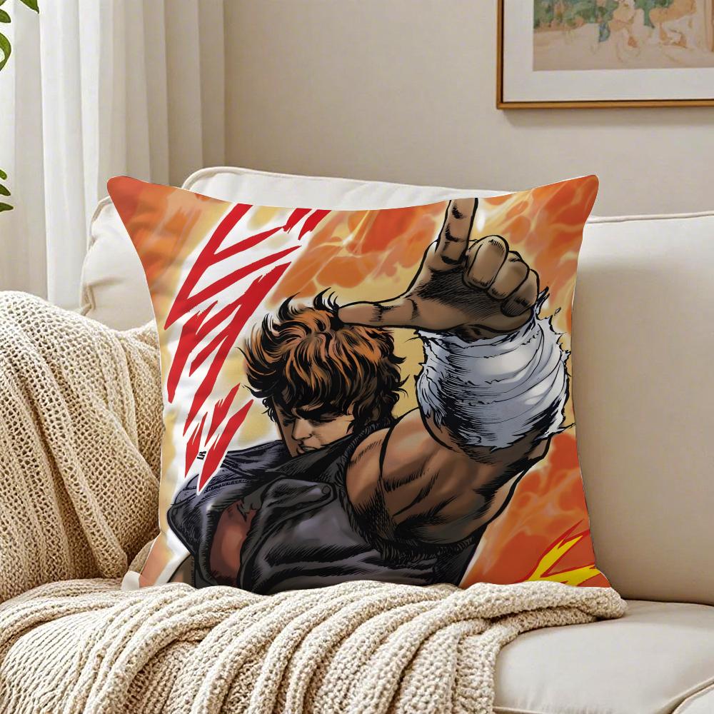 Classic Action Anime HHokuto no Ken Cushion Cover Pillowcase Antidustmite living Room Sofa Decor Cushion Room