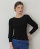 ARTID Minimal Scoop Neck Knit_Black