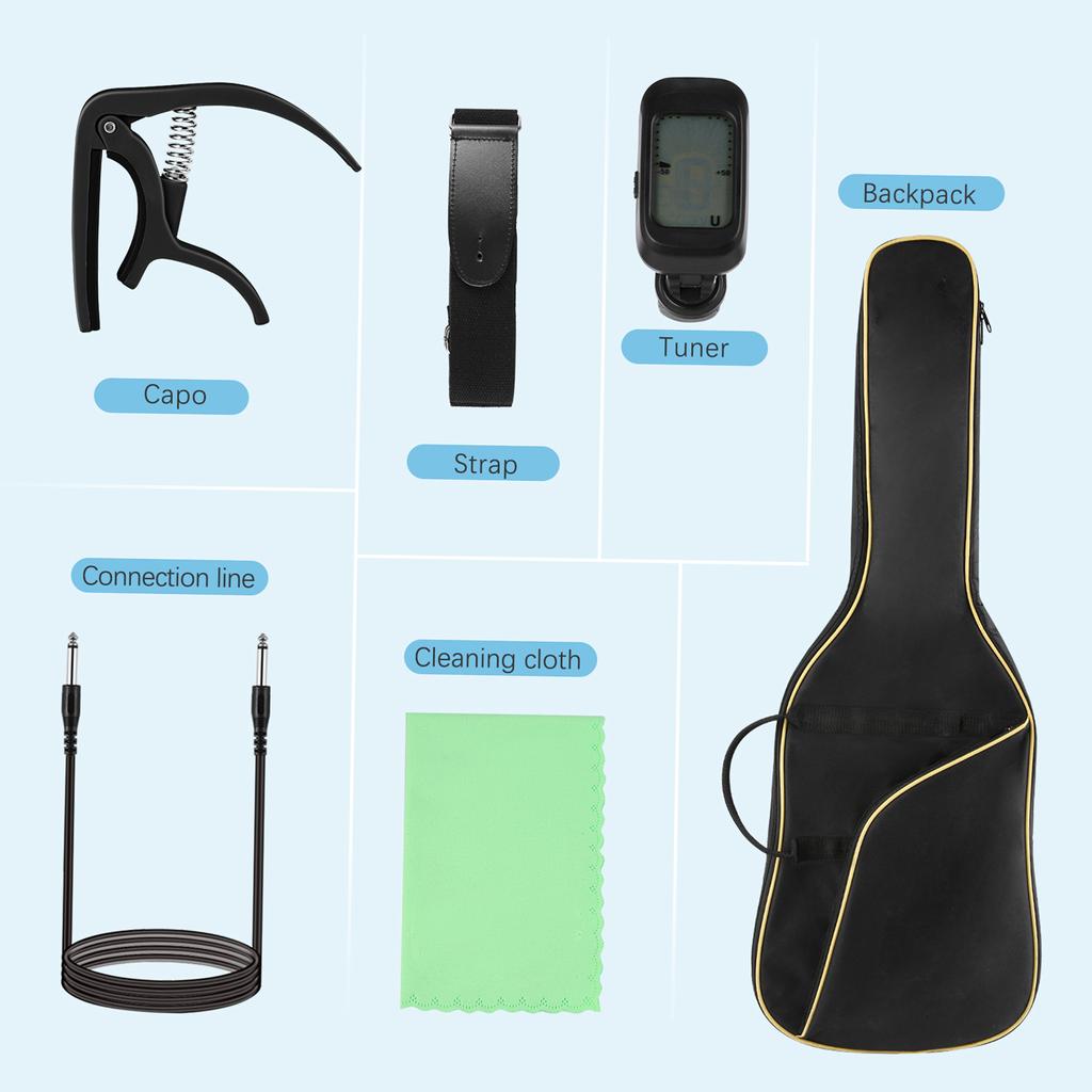 E-Gitarre Professionell Massivholzgitarre Saiteninstrument Pappelkorpus Hartahornhals Lorbeerholz