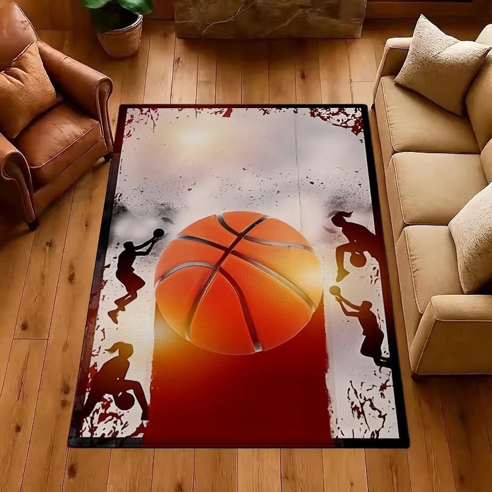 Basketball Court Rectangular Rug Allseason Carpet For Gaming Room Study Living Room Home Party Decor Christmas Gift